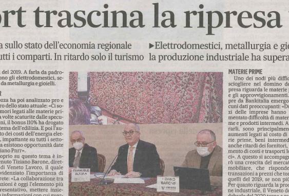 Veneto: export leads the re-start.